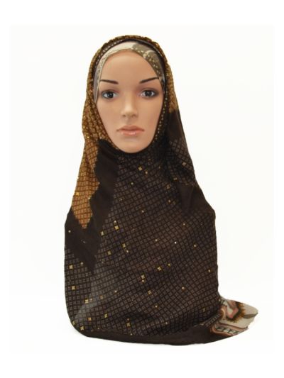 Embellished Printed Hijab