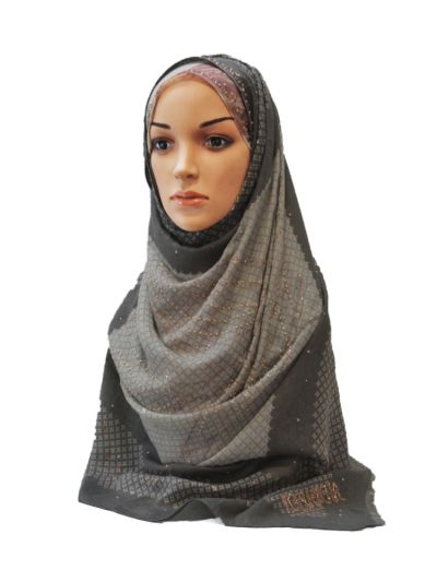 Embellished Printed Hijab