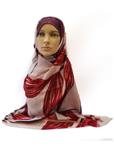 Embellished Printed Hijab
