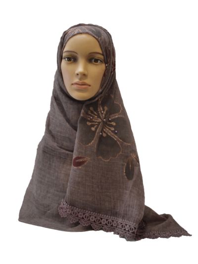 Hijab With Glitter And Pearls