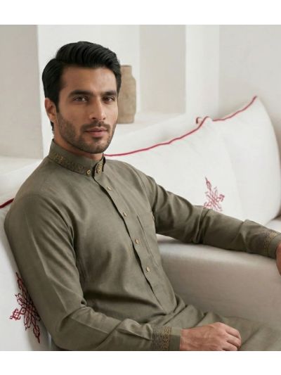 Al Noor Platinum Khaki Brown Thobe