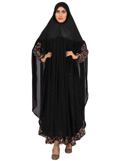 Black Full Length Khimar Prayer Hijab