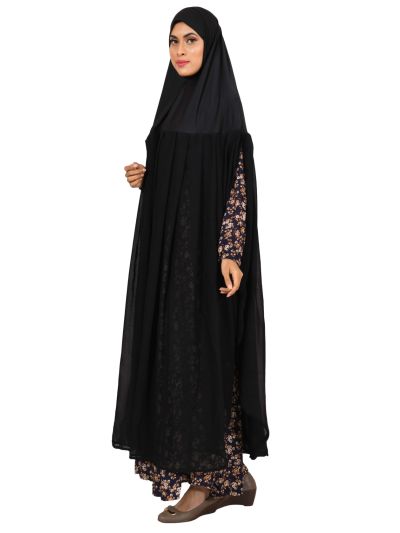 Black Full Length Khimar Prayer Hijab