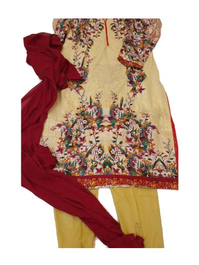 Yellow Riwaj Lawn Kurta set with Straight Cotton Pants