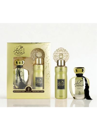 Arabiyat Lamsat Harir Gold Gift Set Parfum 100ml & Perfume Spray 200ml