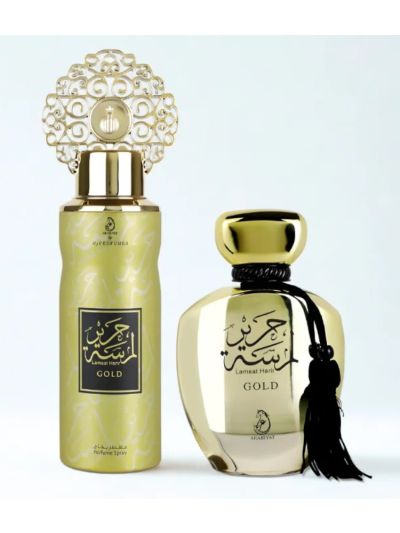 Arabiyat Lamsat Harir Gold Gift Set Parfum 100ml & Perfume Spray 200ml