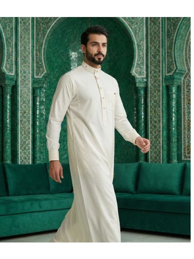 Al Noor Platinum Light Cream Thobe