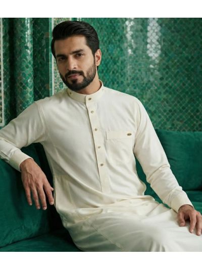 Al Noor Platinum Light Cream Thobe