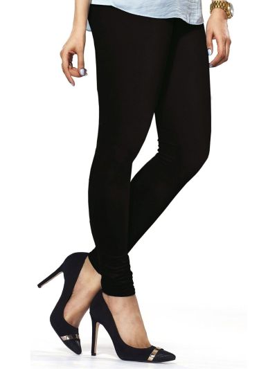 Black Free Size Churidar Leggings