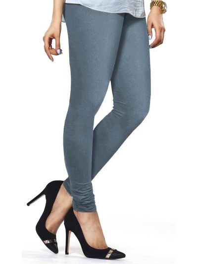Steel Dark Grey Free Size Churidar Leggings 