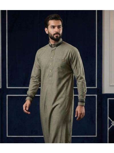 Al Noor Platinum Light Green Thobe