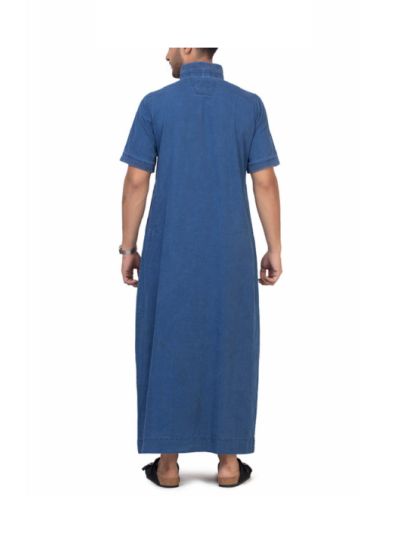 Lido Half Sleeve Denim Thobe for Men