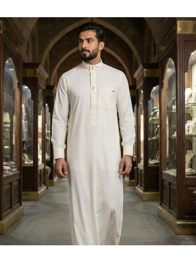 Al Noor Signature Light Cream Thobe