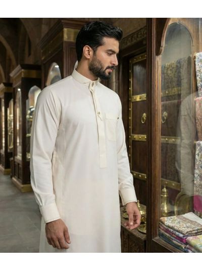 Al Noor Signature Light Cream Thobe