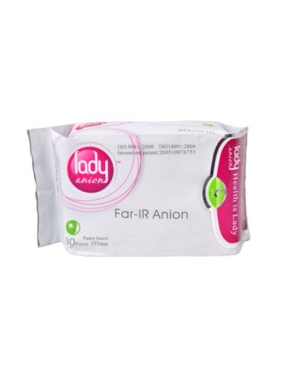 Lady Anion Panty Liners Sanitary Napkins Pads (30 pieces Pack - 155 mm)