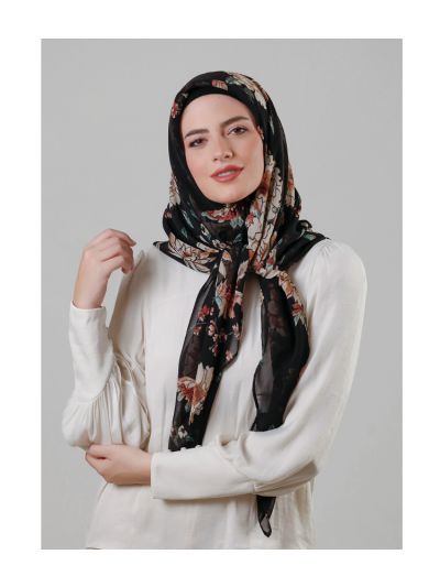 Lotus Dew Printed Crinkled Chiffon