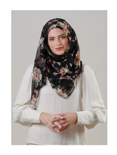 Lotus Dew Printed Crinkled Chiffon