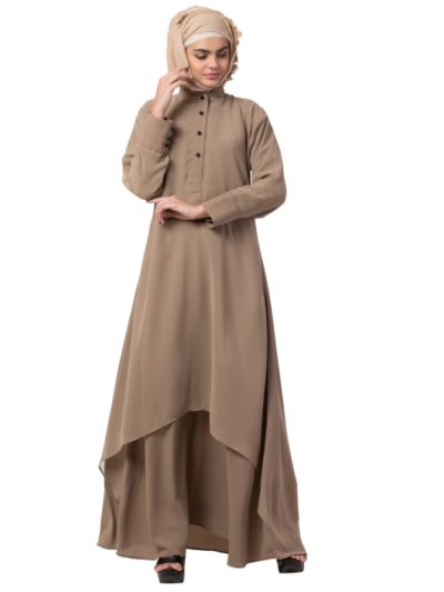 Arch-Overlay Casual Abaya