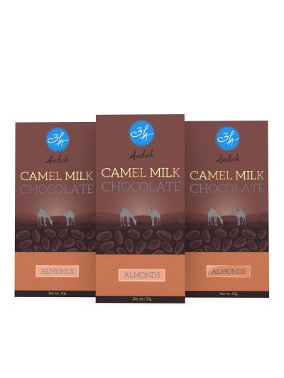Camel Milk Chocolate with Almonds - Pack of 3