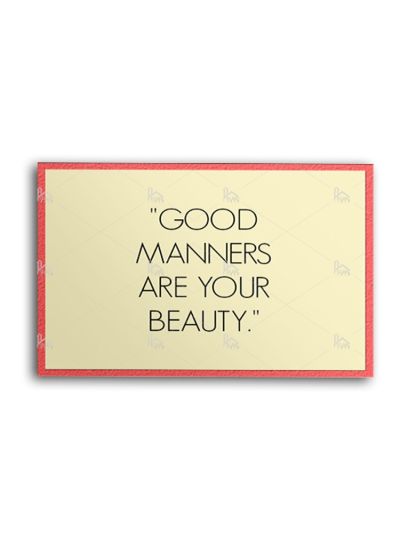 Manners Fridge Magnet