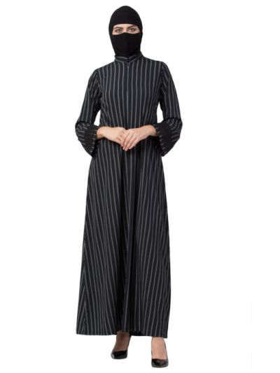 Modest Dress In Stripes