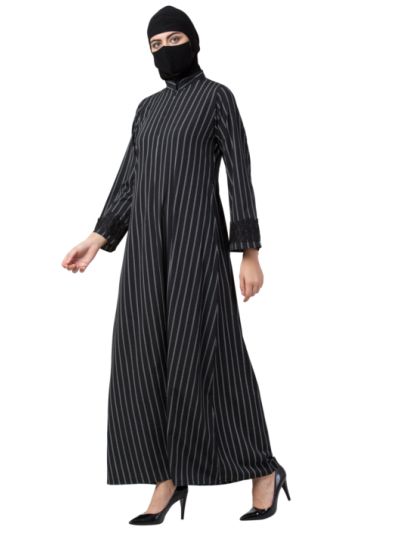Modest Dress In Stripes