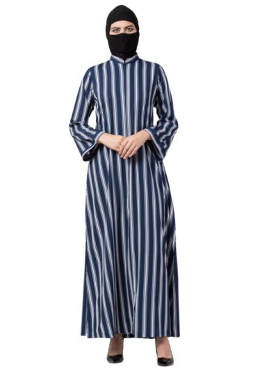 Modest Dress In Stripes