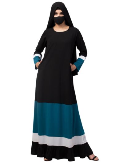 Multi Colored and Multi-Tiered Abaya