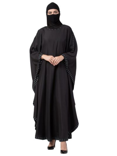 Kaftan Abaya With Striped Border