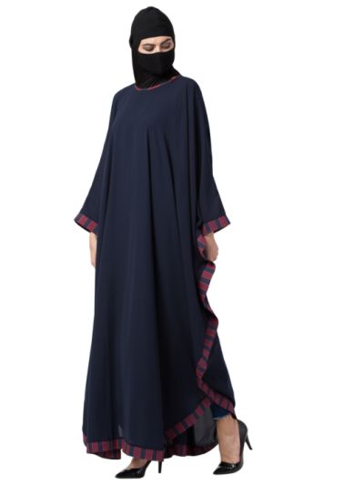 Kaftan Abaya With Striped Border