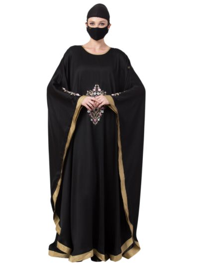Kaftan With Chikan Embroidery Work