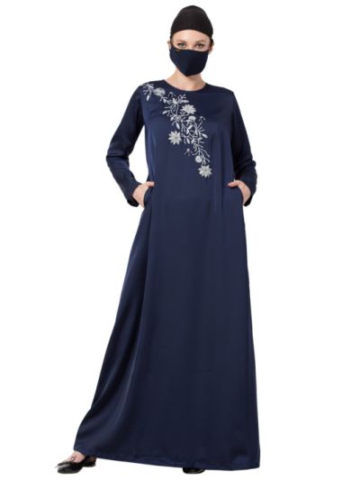 Modest Dress With Hand Work Embellishments