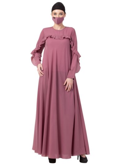 Modest Dress With Ruffles
