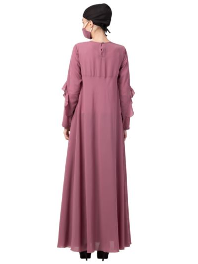 Modest Dress With Ruffles