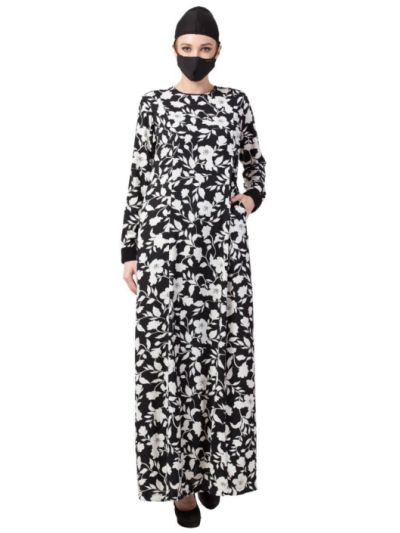 Black & White Printed Dress