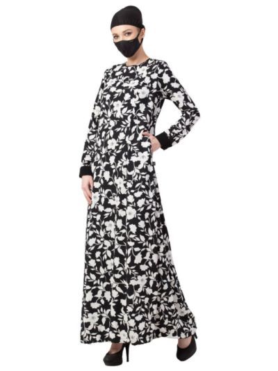 Black & White Printed Dress