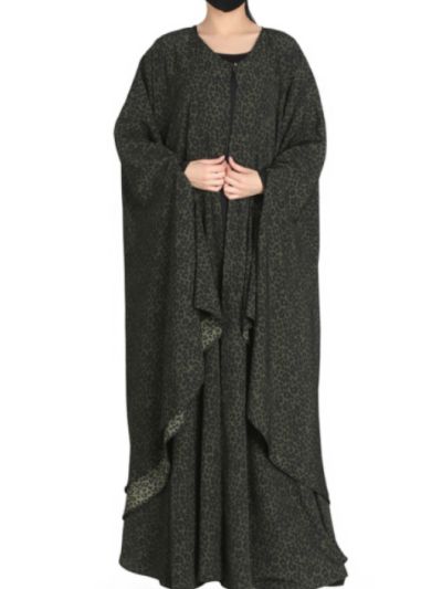 Cape Style Kaftan In Animal Print (Without Inner)