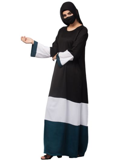 Multi Colored and Multi-Tiered Abaya Dress