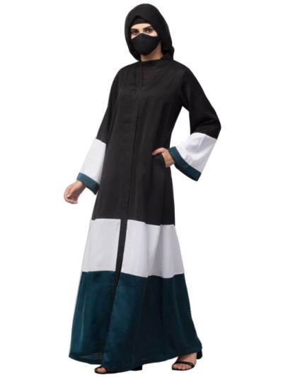 Multi Colored and Multi-Tiered Abaya Dress