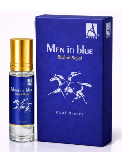 Astin Men In Blue Attar | Crisp Citrus & Musk Perfume (3 ML & 6 ML)