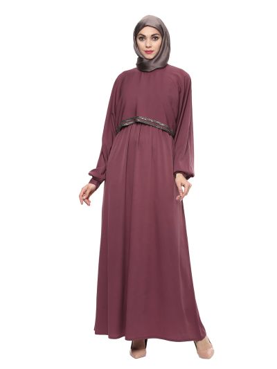 Purple Embroiderded Cape Maxi