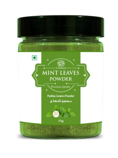 AL MASNOON Dry Mint (Pudina) Leaves Powder | 75g | 100% Pure and Natural, Aromatic and Refreshing Herb for Culinary Uses, Teas, and Health Benefits