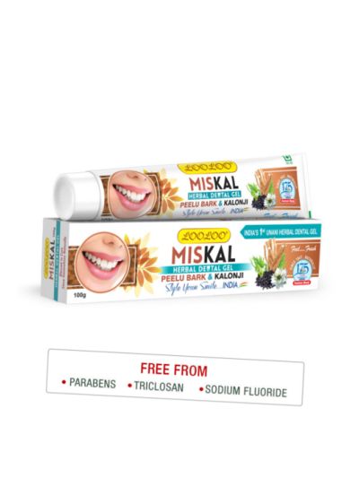 Herbal Dental Gel MisKal with Peelu Bark & Kalonji (100g)