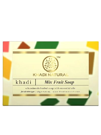 Khadi Natural Mix Fruit Soap Handmade-125g(Pack Of 2)