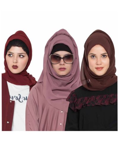 Combo Super Fine Georgette Hijab (Set of 3)
