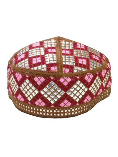 Multi Color Pakistani Cap - 53cm