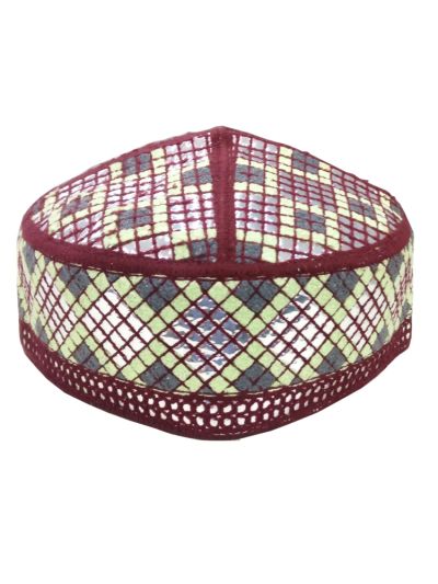 Multi Color Pakistani Cap - 56cm