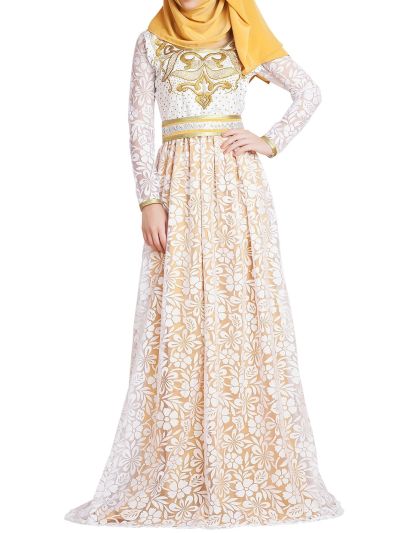 Lace Work Designer Casual Party Wear Abaya 