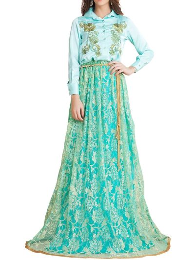 Hand Beaded Evening Party Dress kaftan
