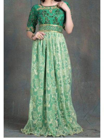 Green Handmade Moroccan Style Abaya